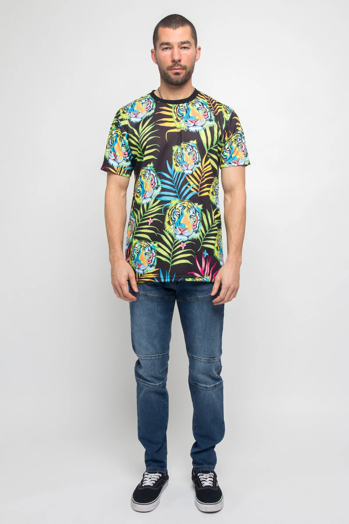 Colorful Floral Tiger T-Shirt - Image 6