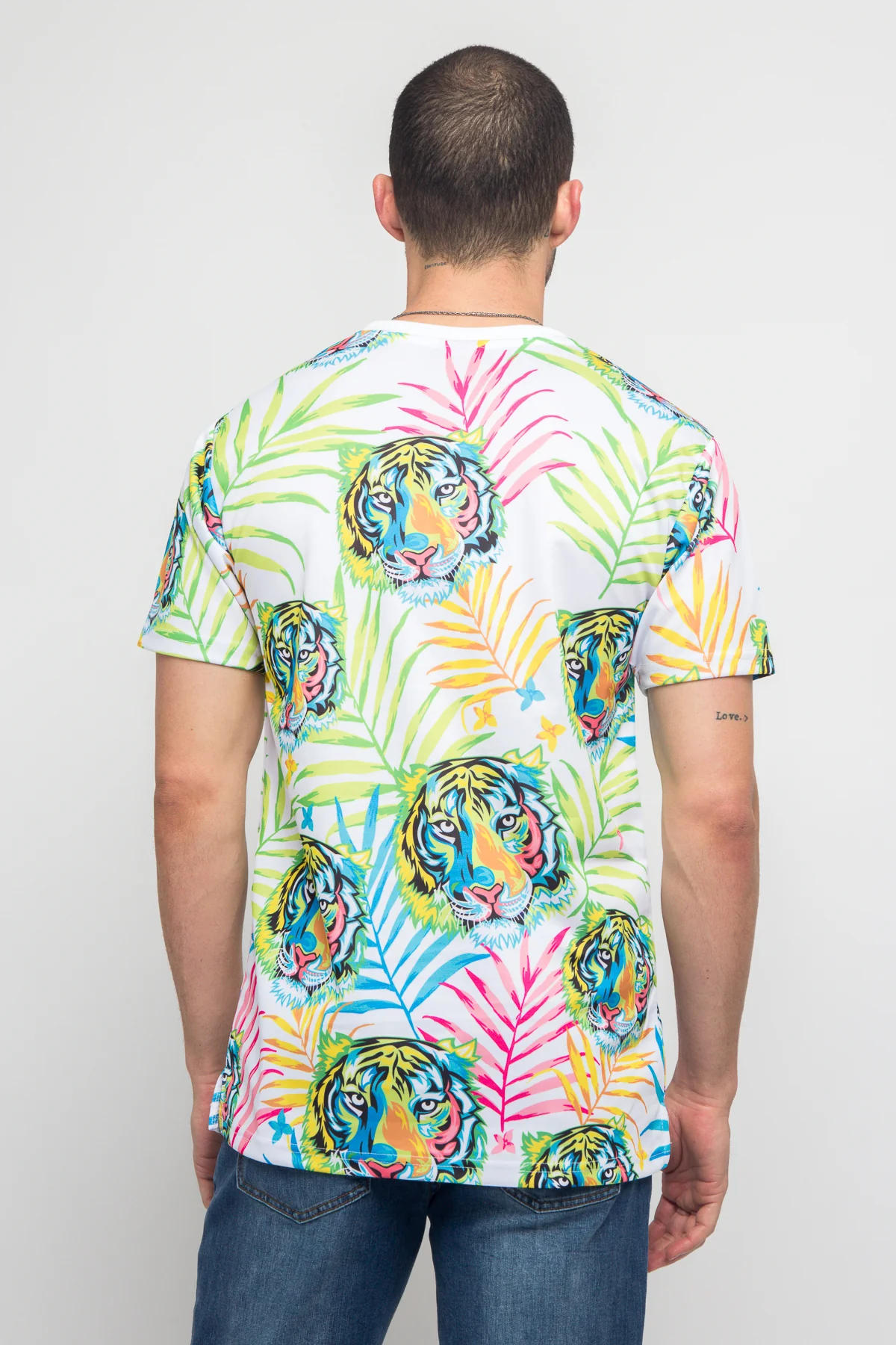 Colorful Floral Tiger T-Shirt - Image 8