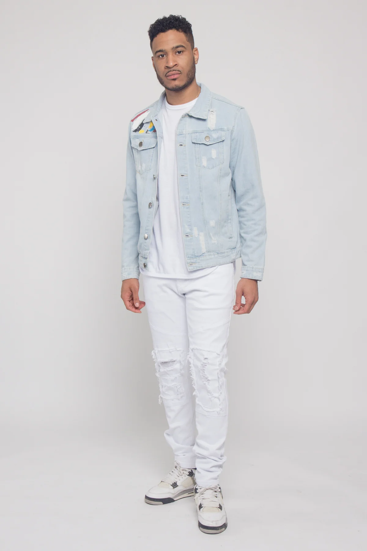 Colorful Painted Tiger Denim Jacket - Image 10