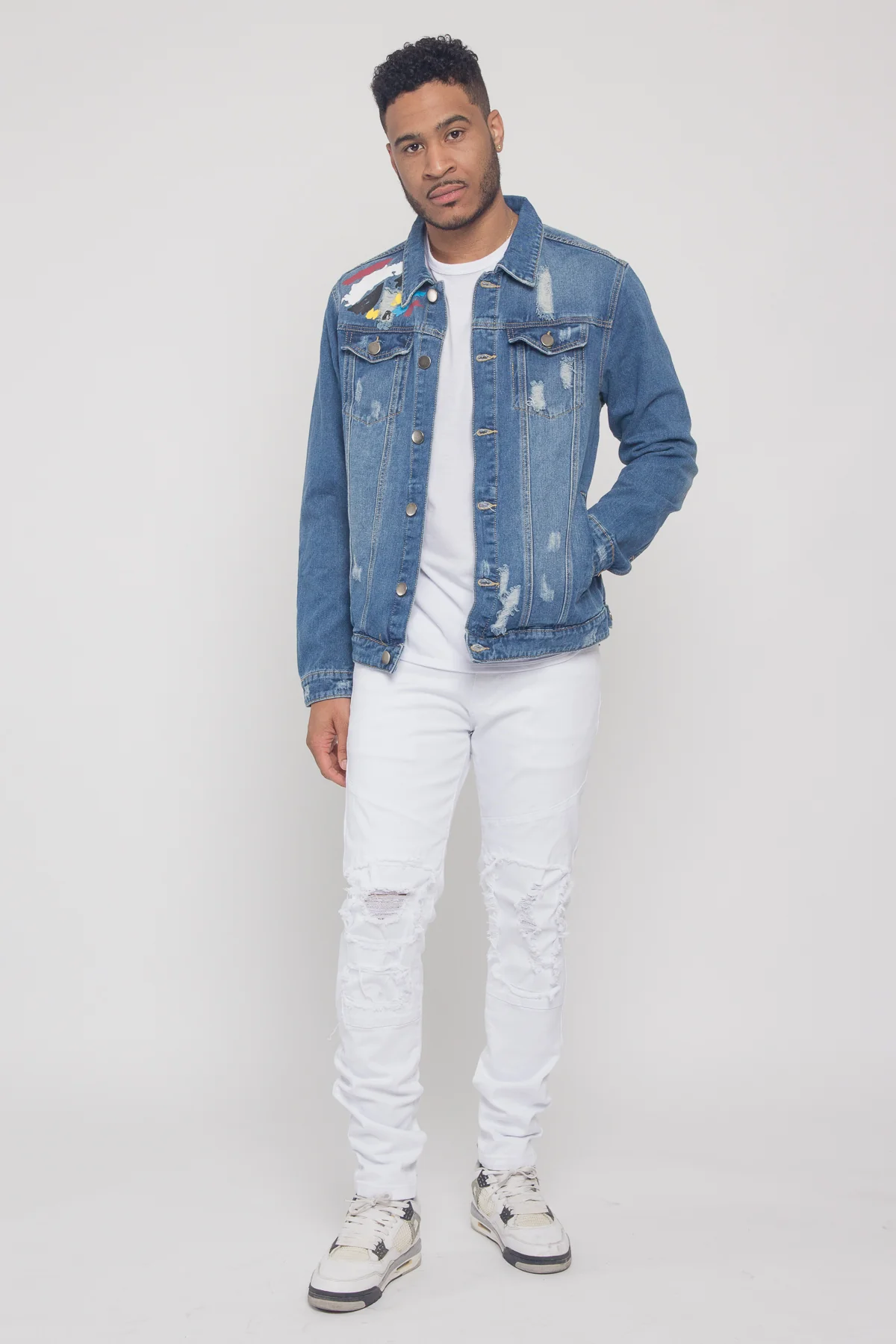 Colorful Painted Tiger Denim Jacket - Image 6