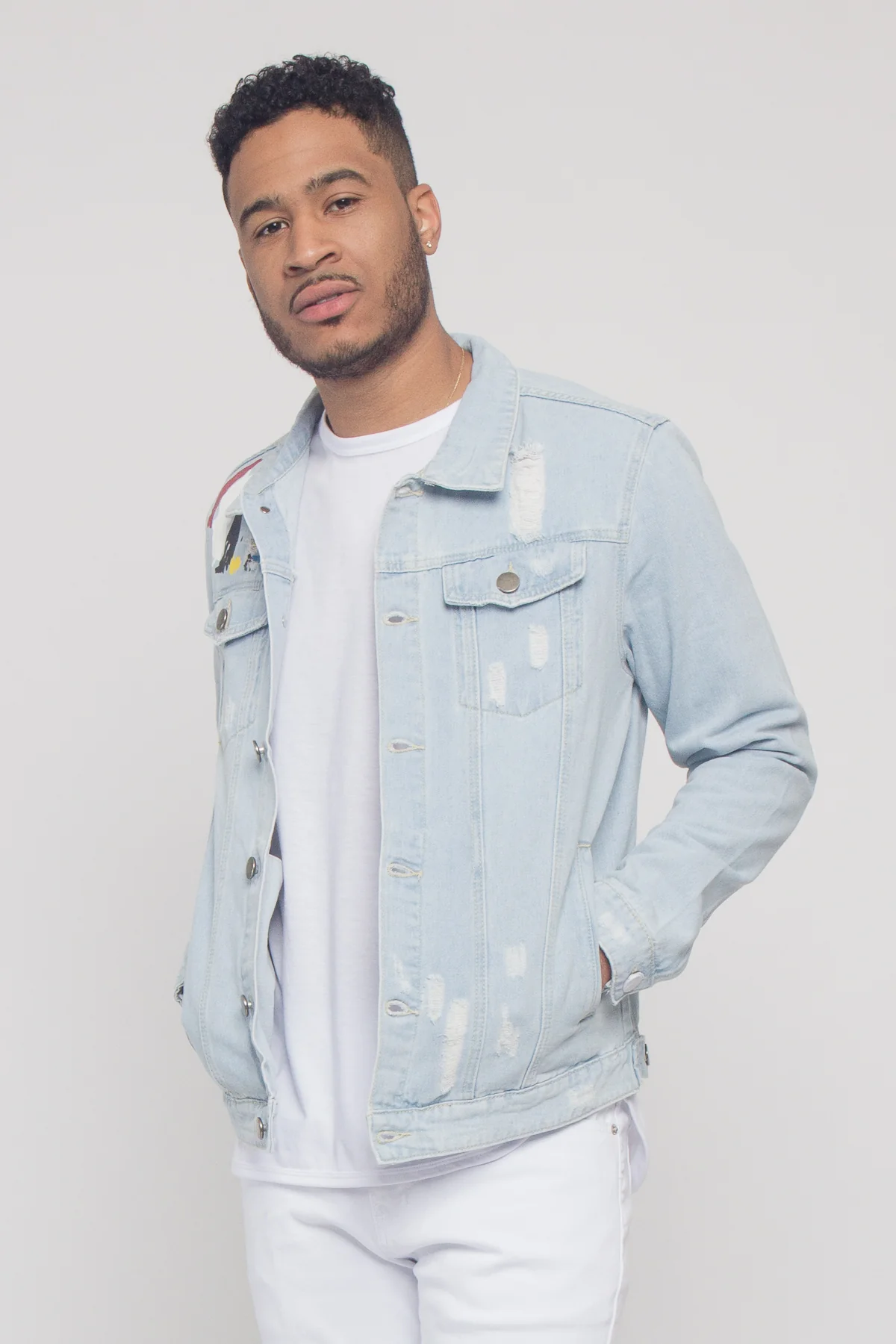 Colorful Painted Tiger Denim Jacket - Image 7