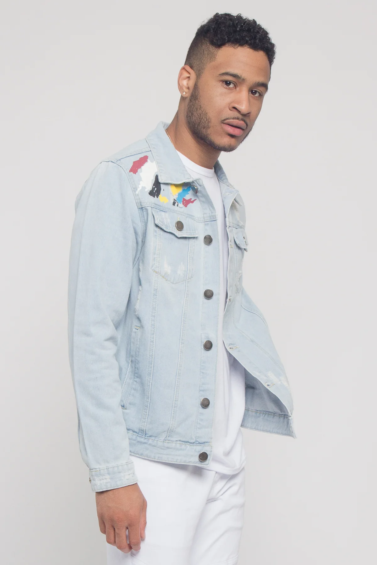 Colorful Painted Tiger Denim Jacket - Image 9