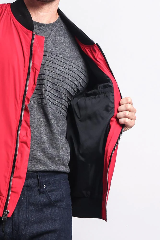 Contrast Lightweight Bomber Flight Jacket - Image 13