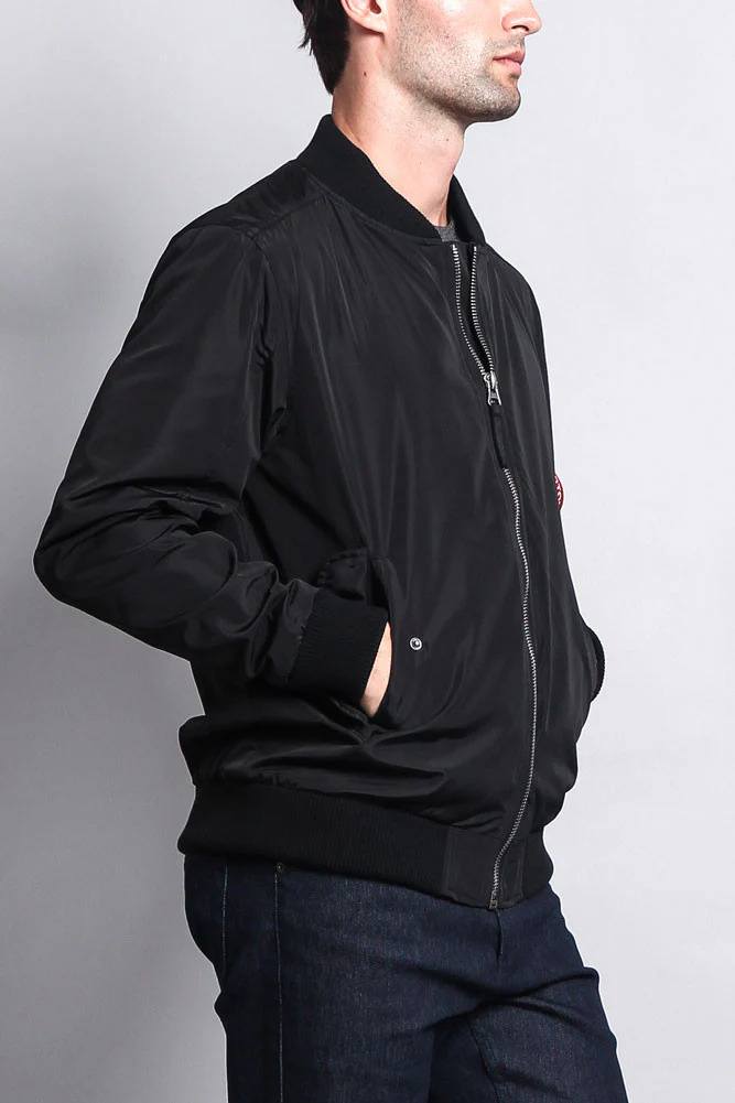 Contrast Lightweight Bomber Flight Jacket - Image 18