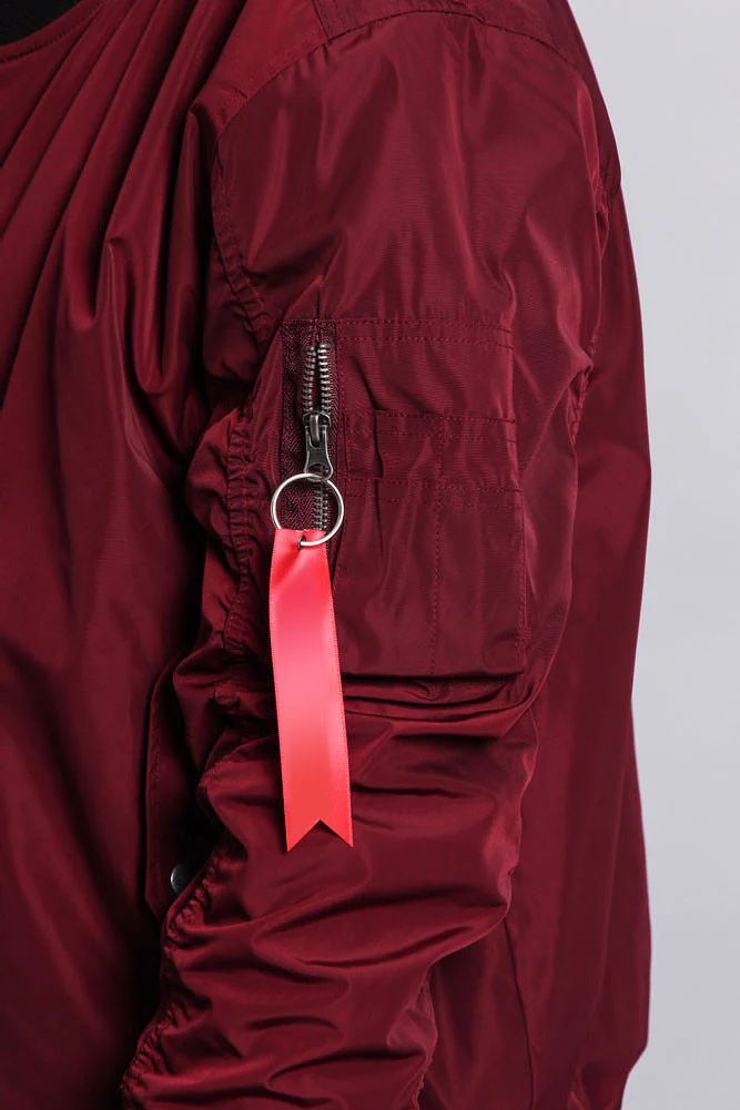 Contrast Lightweight Bomber Flight Jacket - Image 25