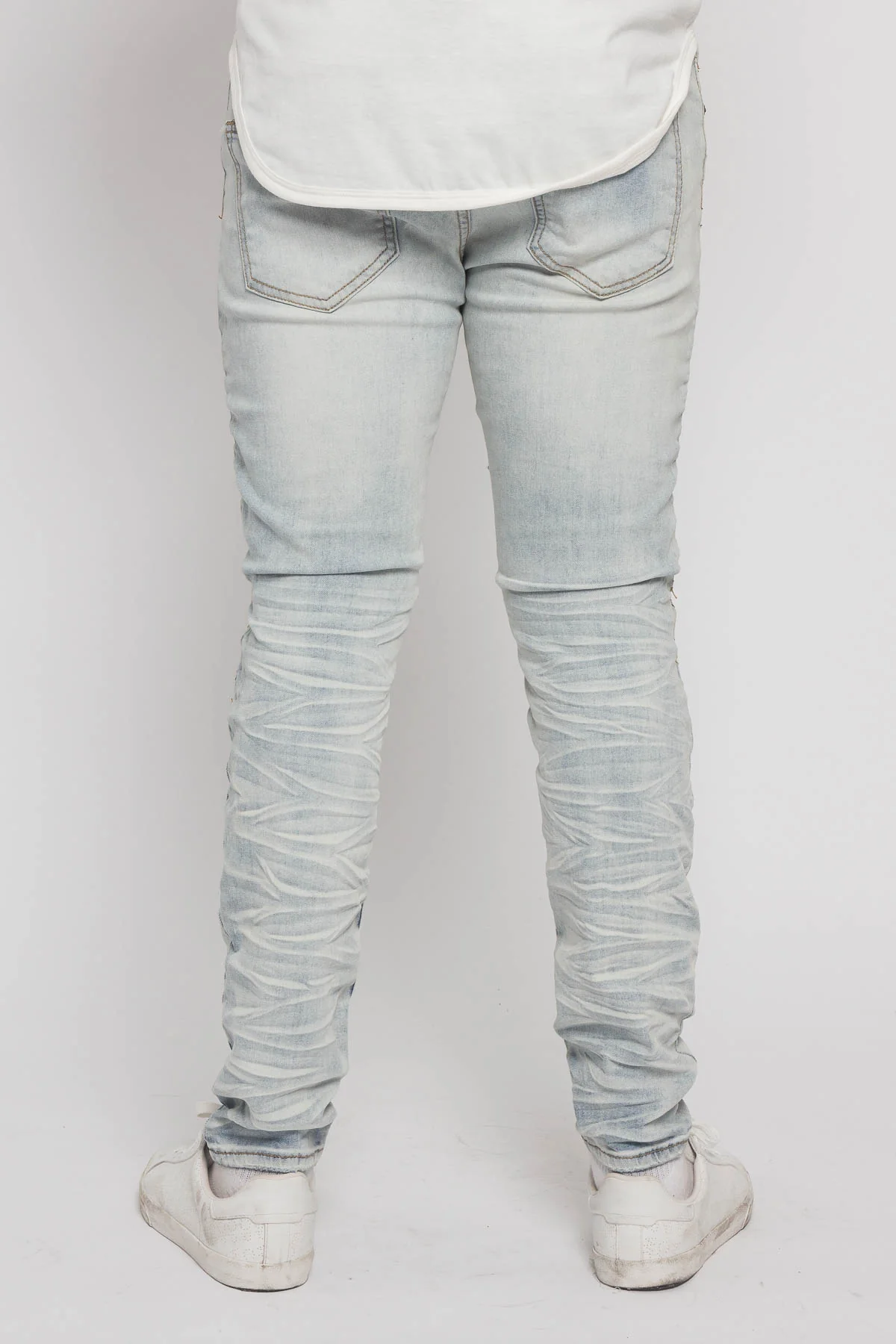 Creased Biker Denim Jeans - Image 18