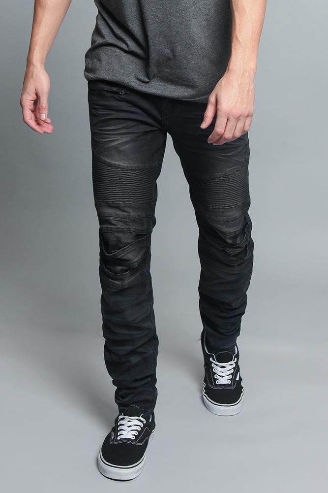 Creased Biker Denim Jeans - Image 22