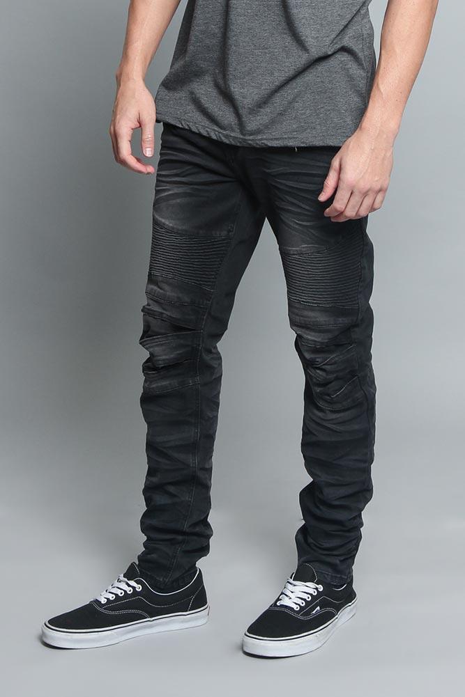 Creased Biker Denim Jeans - Image 23
