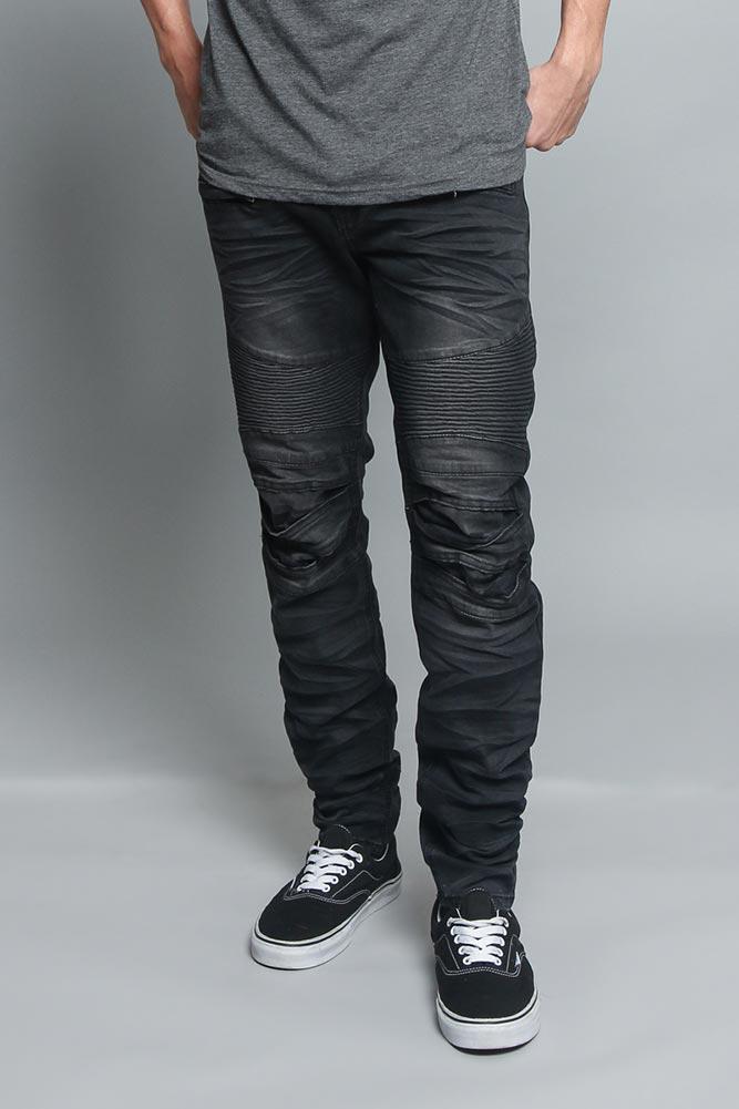 Creased Biker Denim Jeans - Image 26