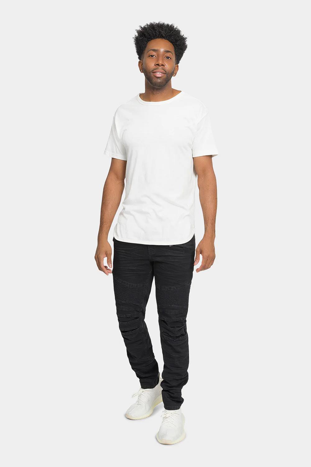Creased Biker Denim Jeans - Image 36