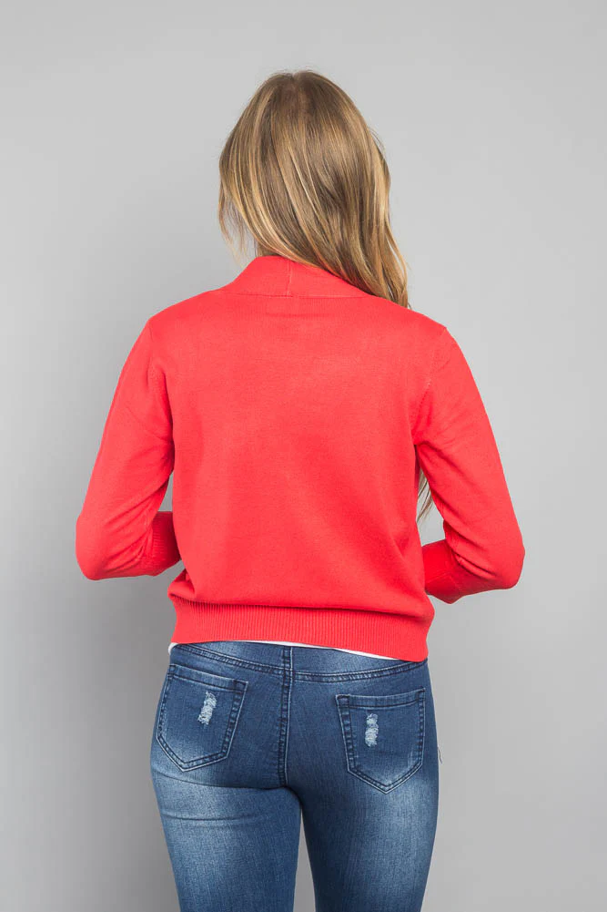 Women's Classic 3/4 Sleeve Cropped Cardigan - Image 48