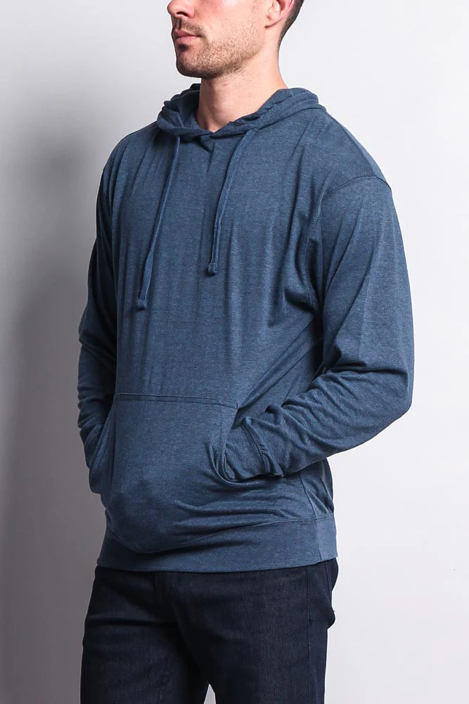 Men's Essential Cross-Dyed Heather Jersey Pullover Hoodie - Image 10