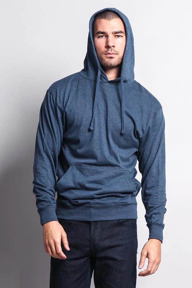 Men's Essential Cross-Dyed Heather Jersey Pullover Hoodie - Image 13