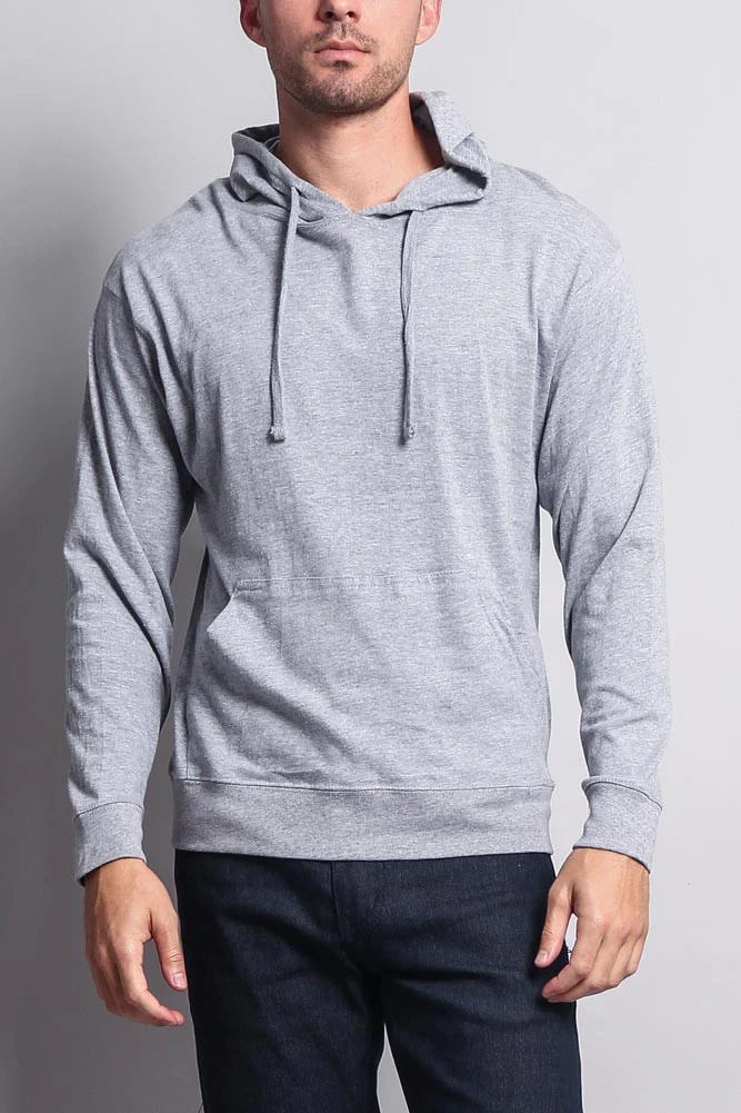 Men's Essential Cross-Dyed Heather Jersey Pullover Hoodie - Image 16