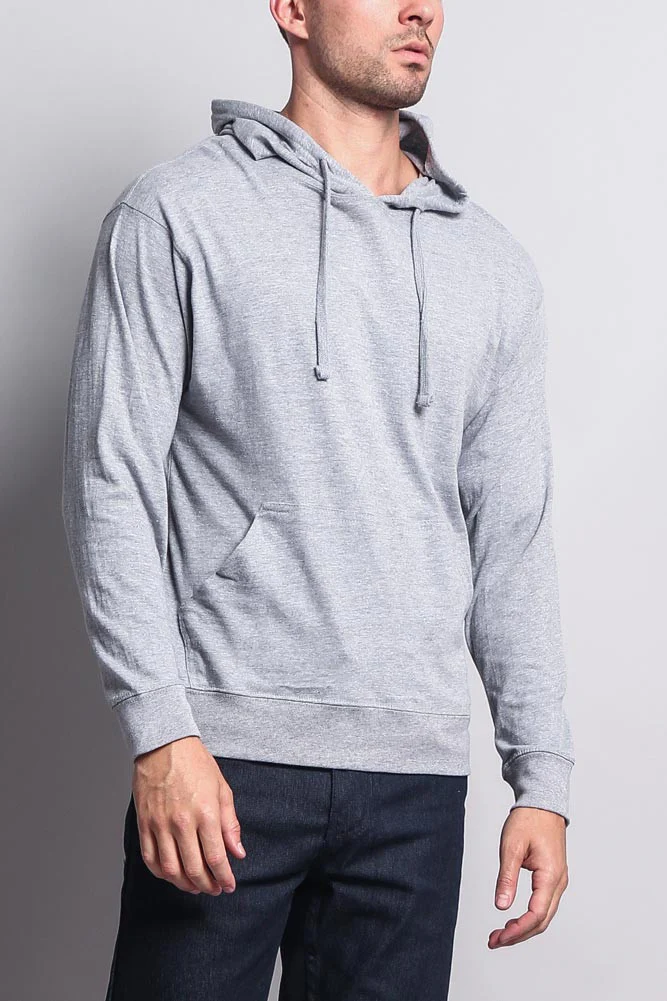 Men's Essential Cross-Dyed Heather Jersey Pullover Hoodie - Image 19