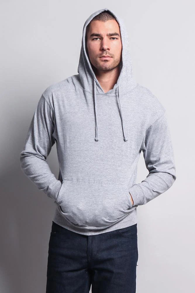 Men's Essential Cross-Dyed Heather Jersey Pullover Hoodie - Image 20