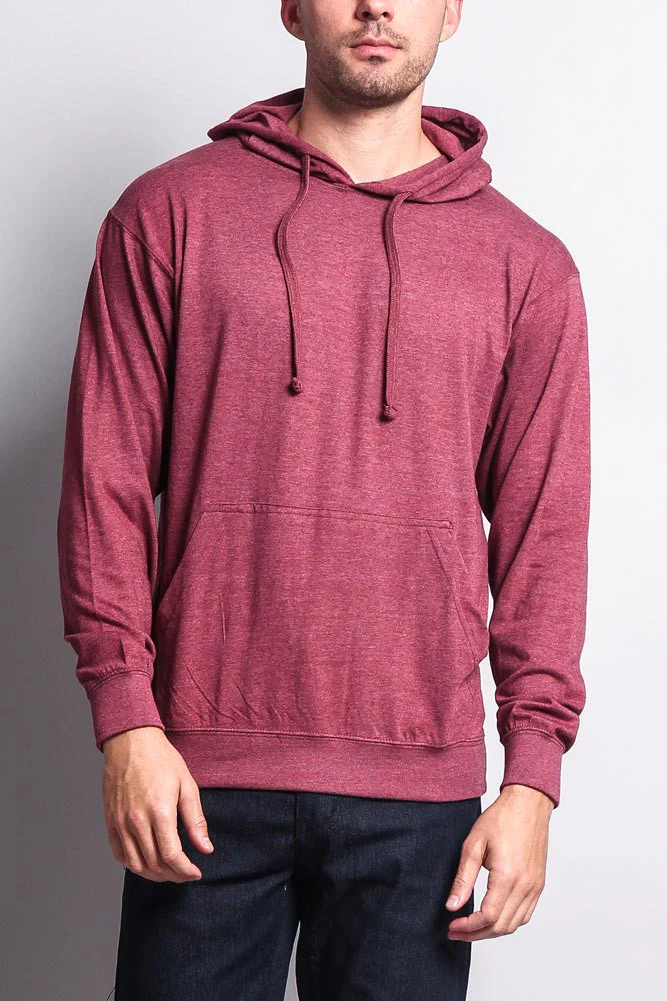 Men's Essential Cross-Dyed Heather Jersey Pullover Hoodie - Image 23