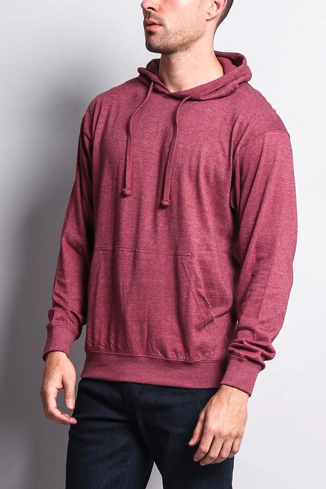 Men's Essential Cross-Dyed Heather Jersey Pullover Hoodie - Image 24
