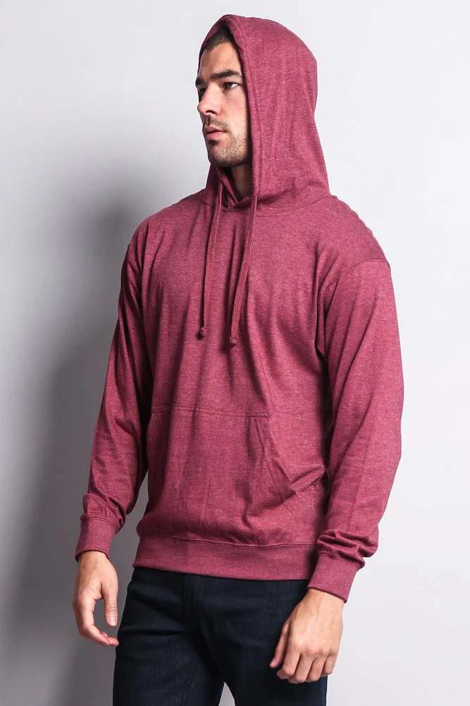 Men's Essential Cross-Dyed Heather Jersey Pullover Hoodie - Image 28