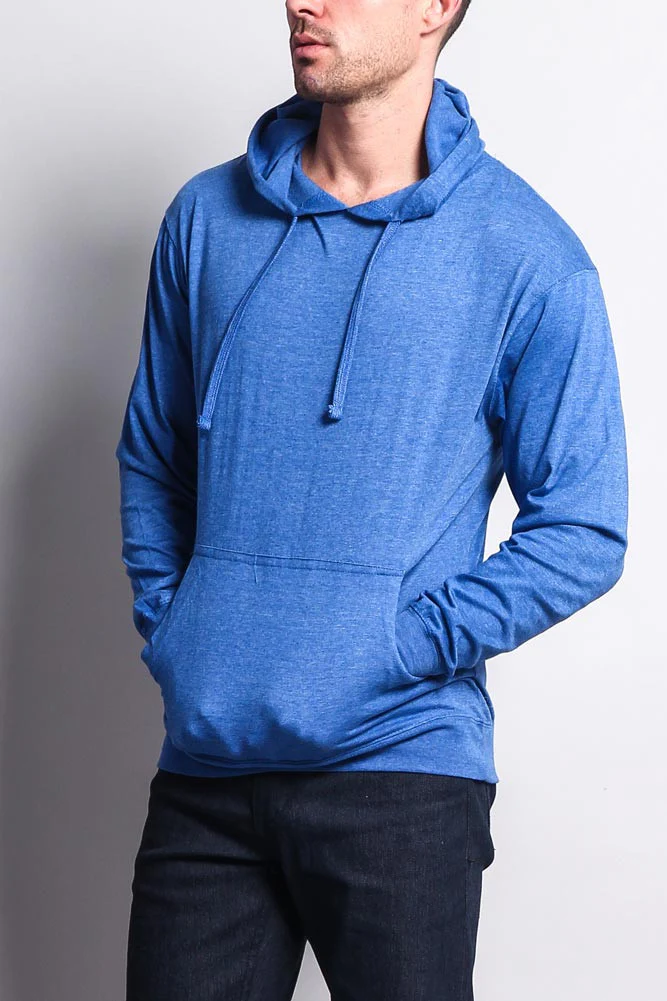 Men's Essential Cross-Dyed Heather Jersey Pullover Hoodie - Image 31