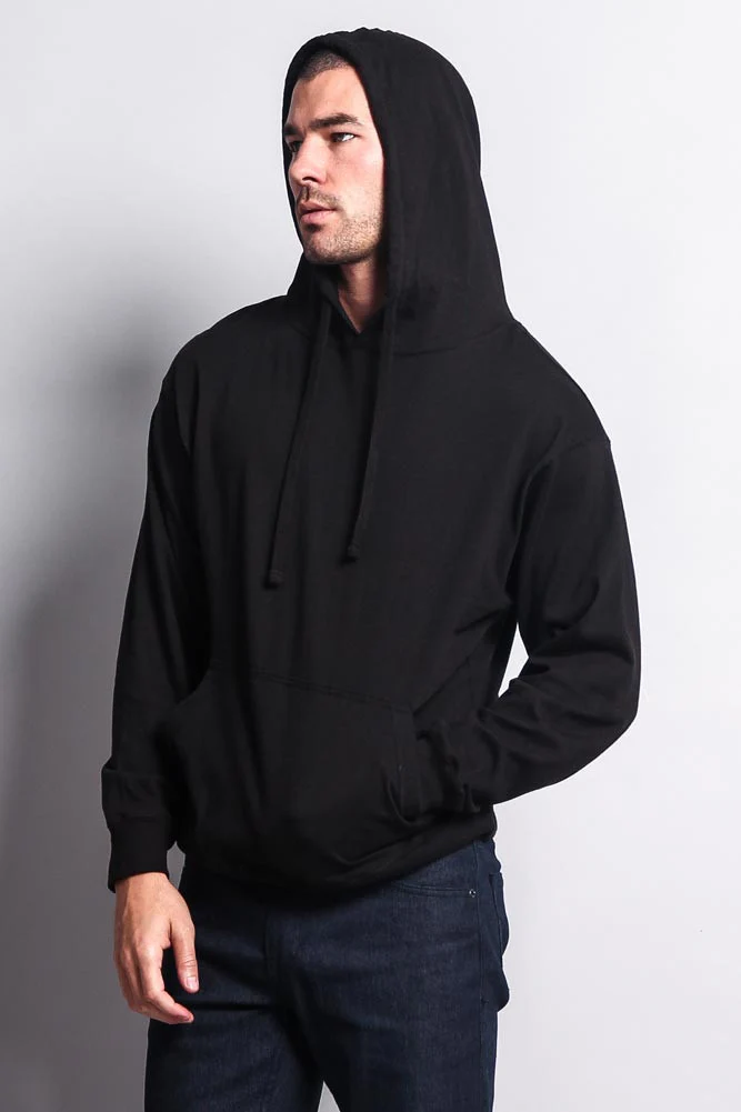 Men's Essential Cross-Dyed Heather Jersey Pullover Hoodie - Image 48