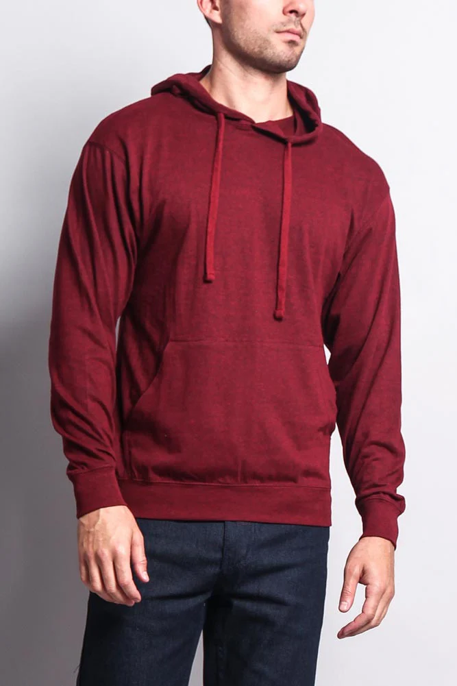 Men's Essential Cross-Dyed Heather Jersey Pullover Hoodie - Image 53