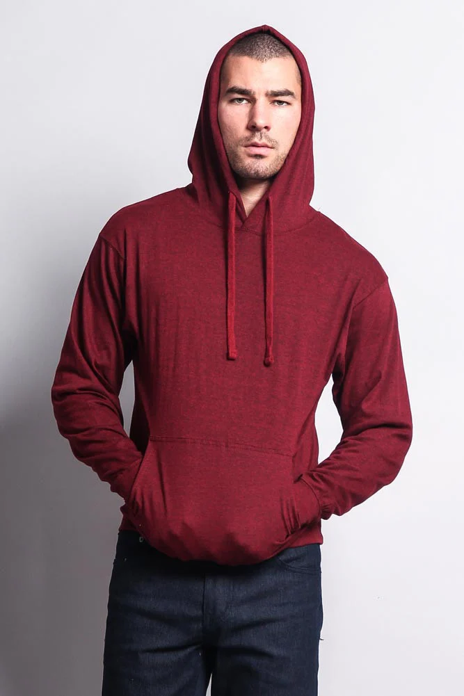 Men's Essential Cross-Dyed Heather Jersey Pullover Hoodie - Image 54