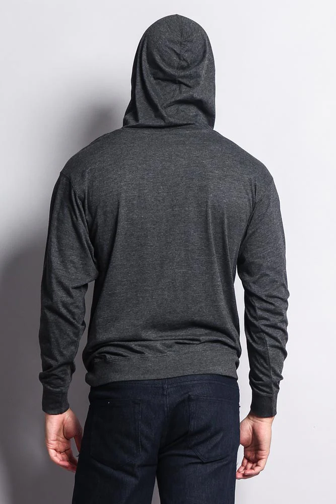 Men's Essential Cross-Dyed Heather Jersey Pullover Hoodie - Image 8