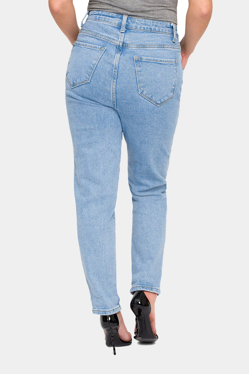 Destroyed Cropped High Rise Boyfriend Jeans - Image 18