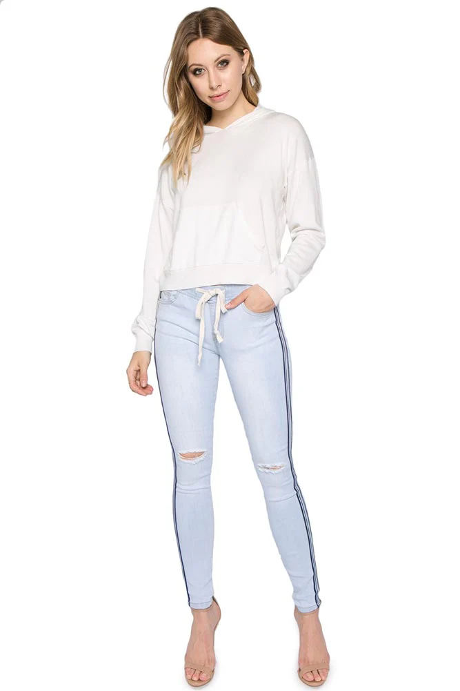 Destroyed Denim Side Striped Jogger - Image 9