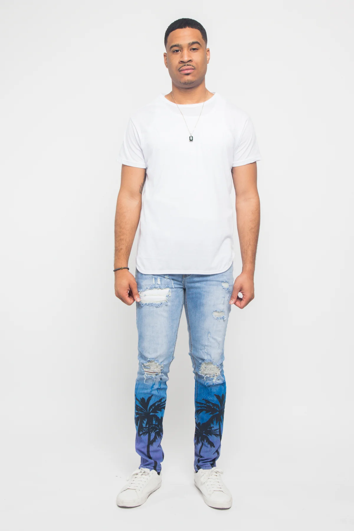 Distressed Airbrushed City Jeans - Image 6