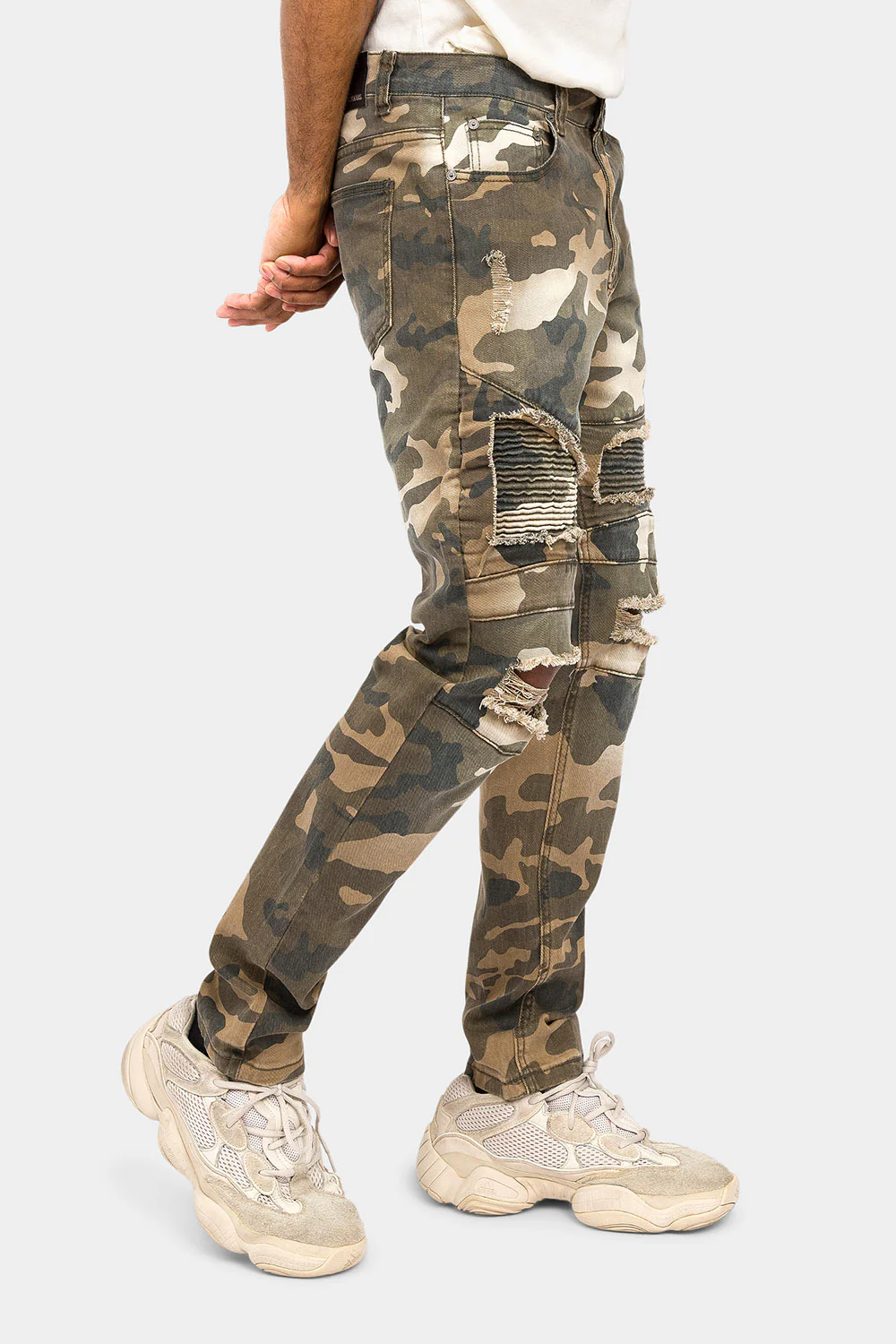 Distressed Biker Camo Jeans - Image 4