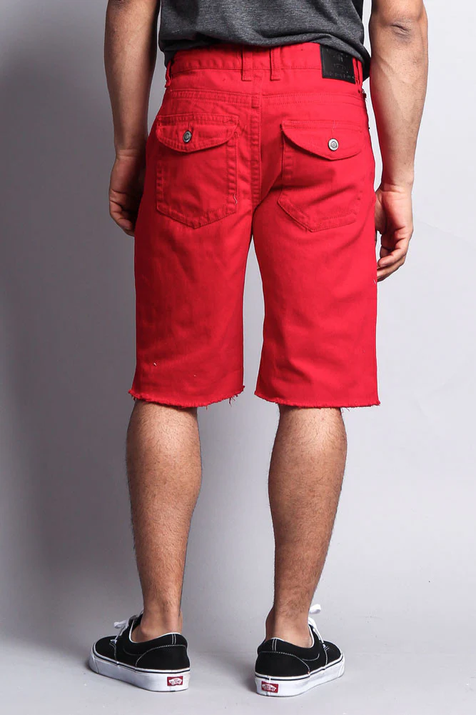 Distressed Colored Denim Shorts - Image 12