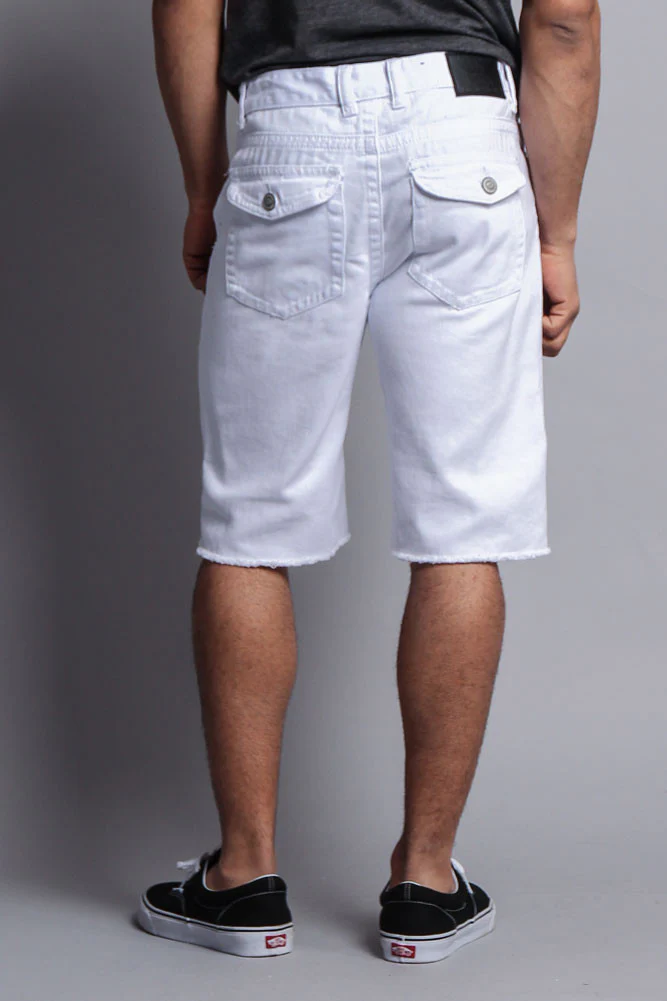 Distressed Colored Denim Shorts - Image 16