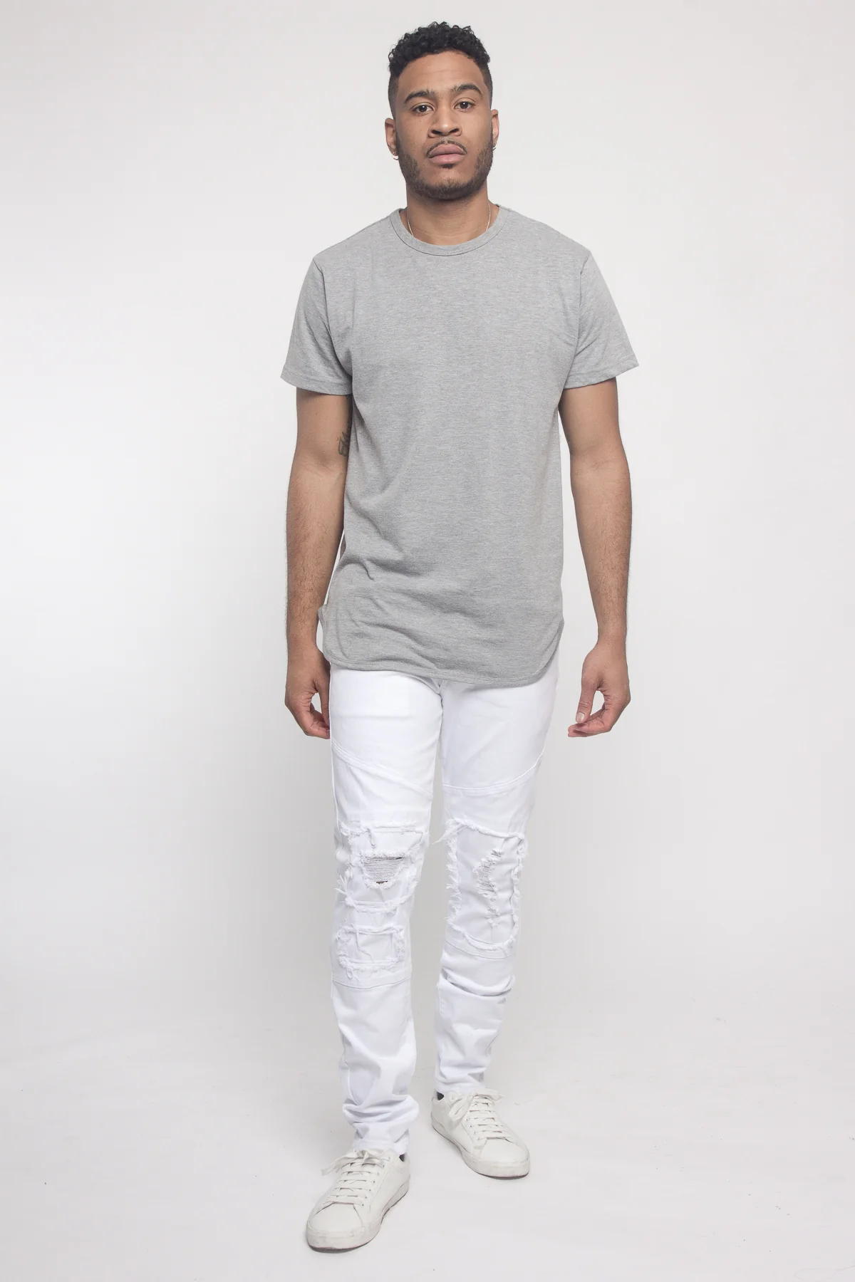 Distressed Colored Moto Jeans - Image 6