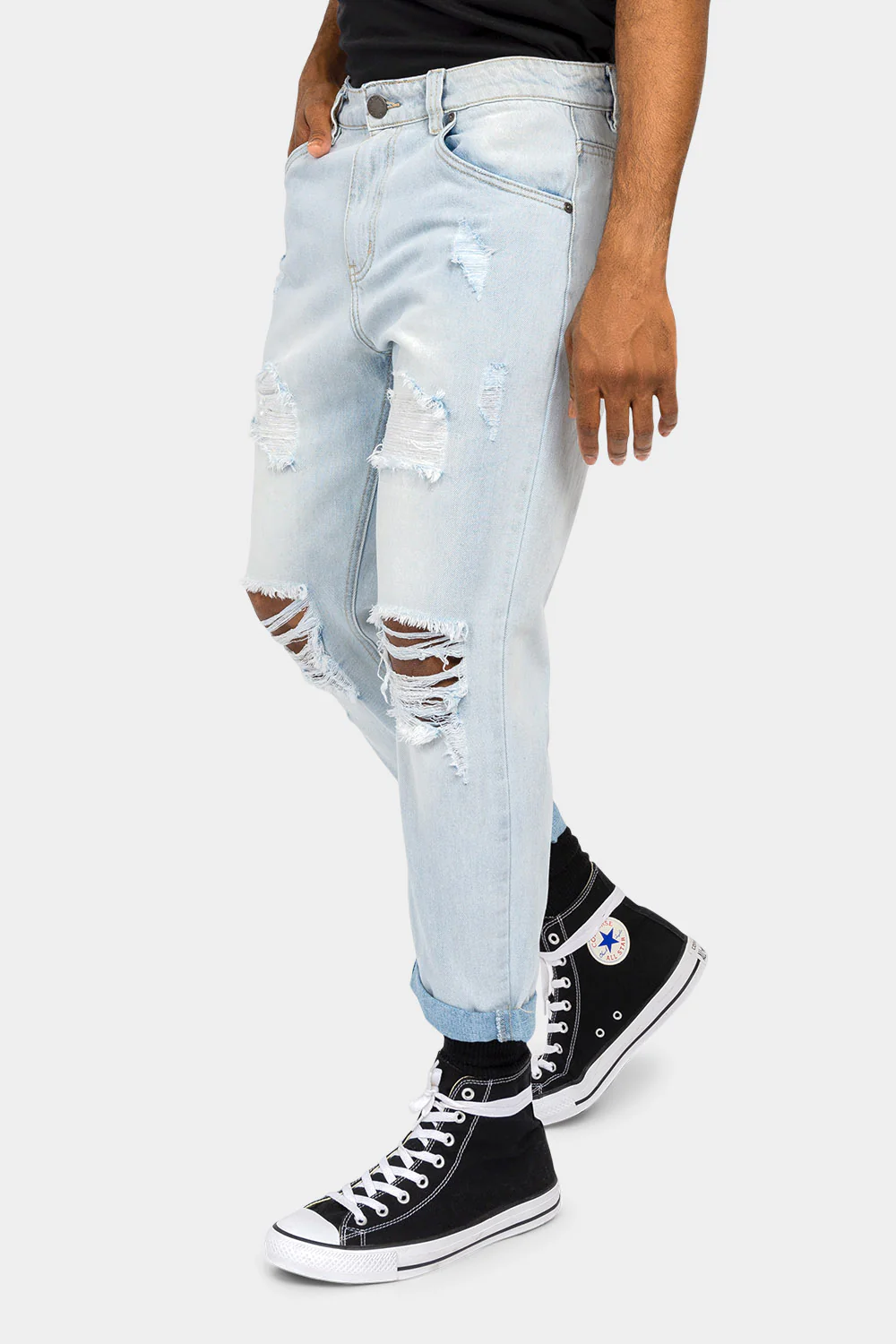 Distressed Cropped Denim Jeans - Image 12