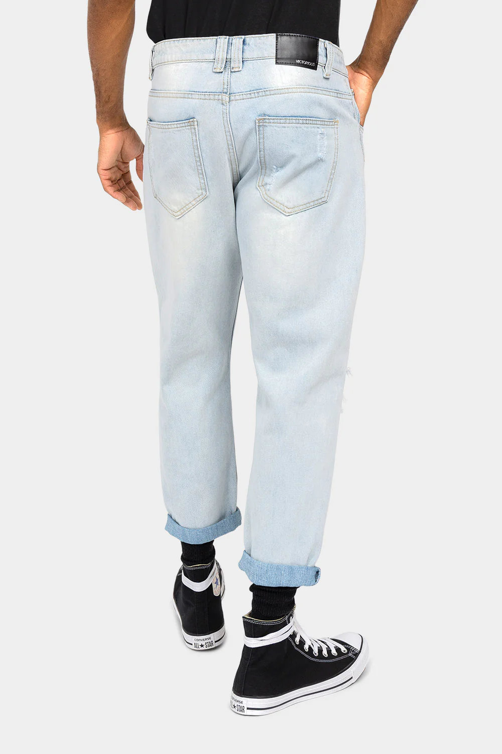 Distressed Cropped Denim Jeans - Image 13