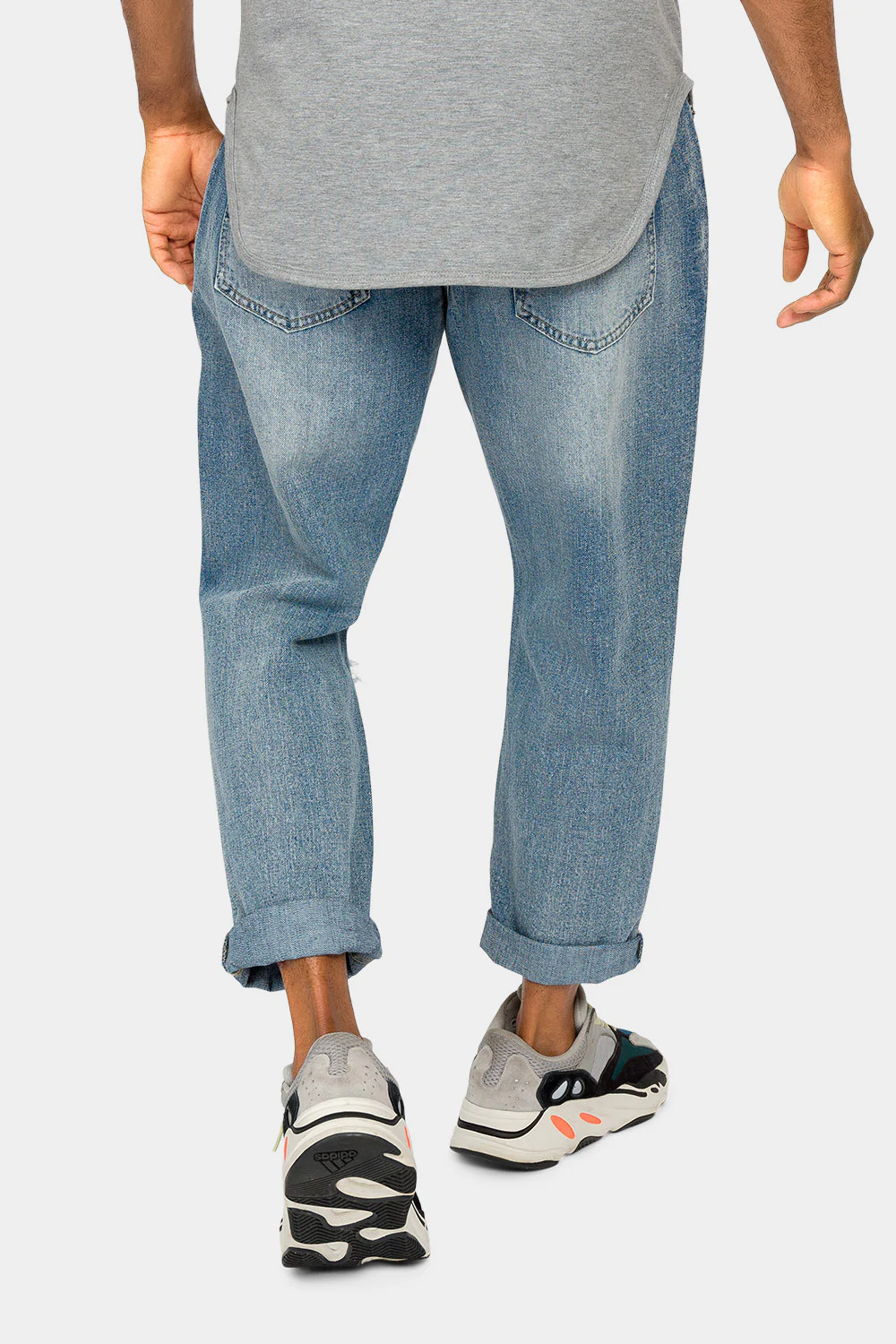 Distressed Cropped Denim Jeans - Image 3