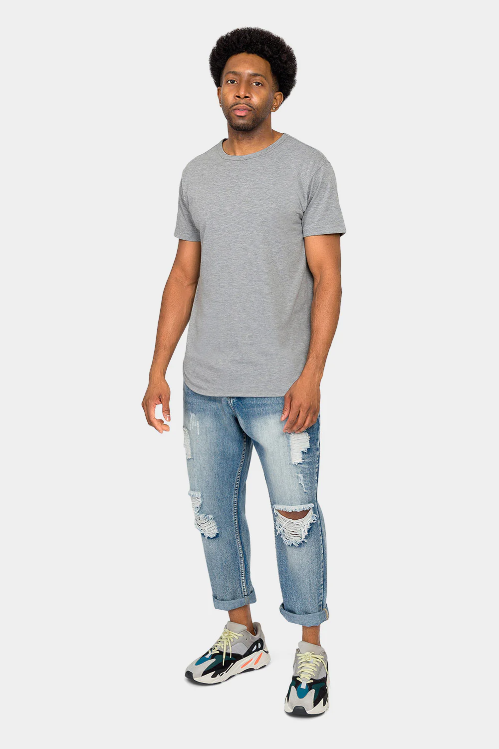 Distressed Cropped Denim Jeans - Image 5