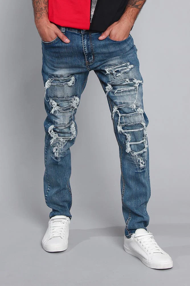 Distressed Denim Jeans - Image 4