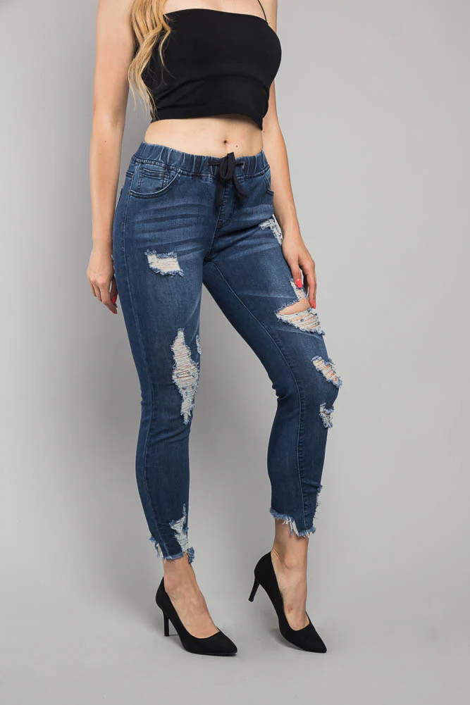 Distressed Denim Jogger - Image 10