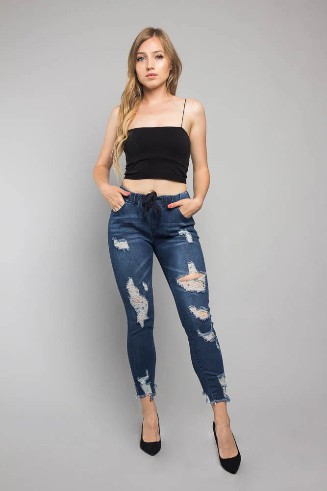 Distressed Denim Jogger - Image 12