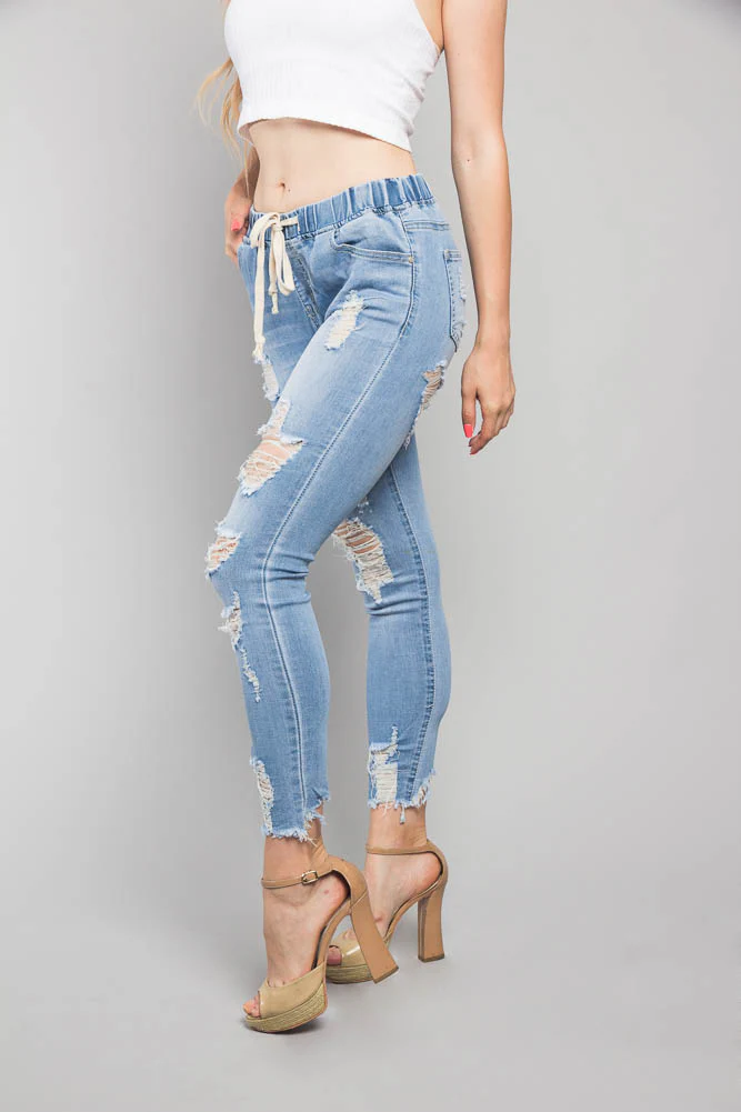 Distressed Denim Jogger - Image 2