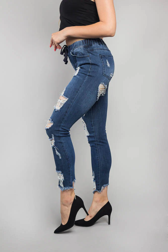 Distressed Denim Jogger - Image 8