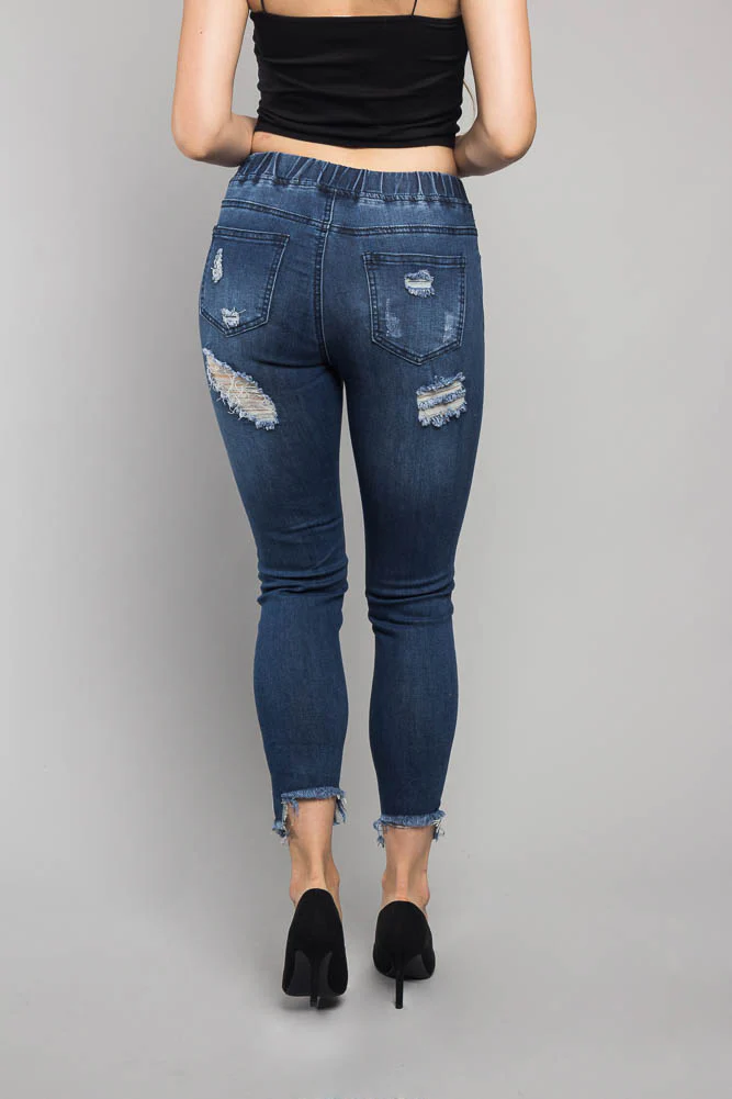 Distressed Denim Jogger - Image 9