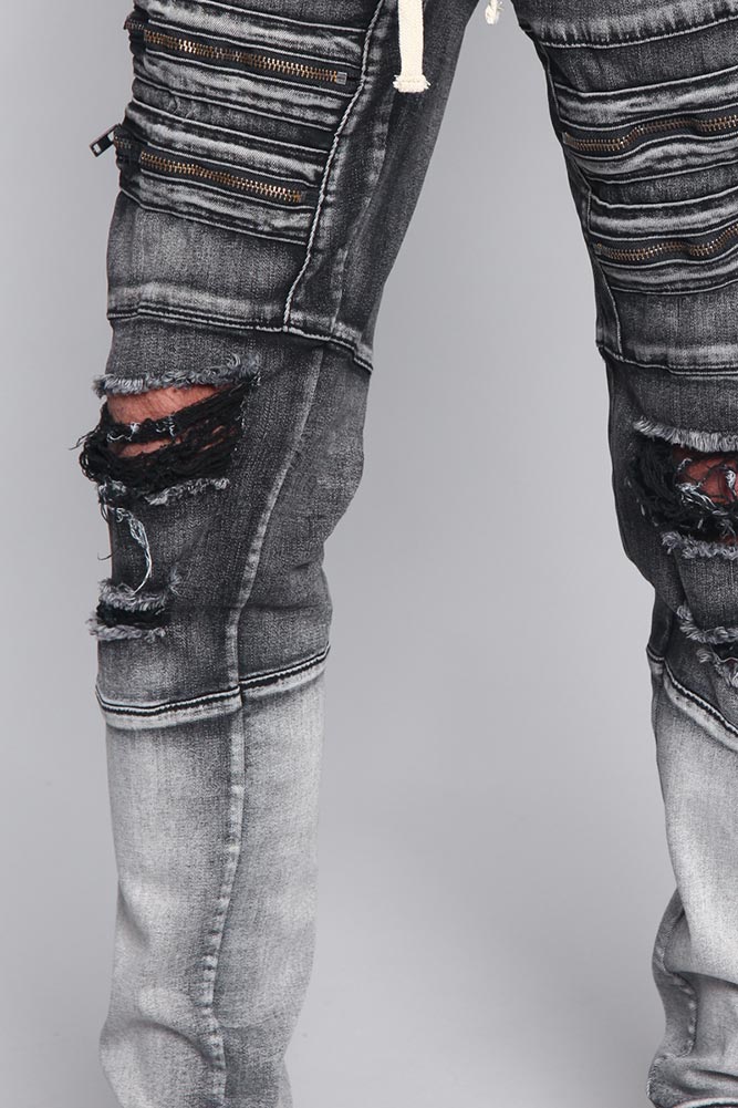 Distressed Dip Dyed Denim Jeans - Image 6