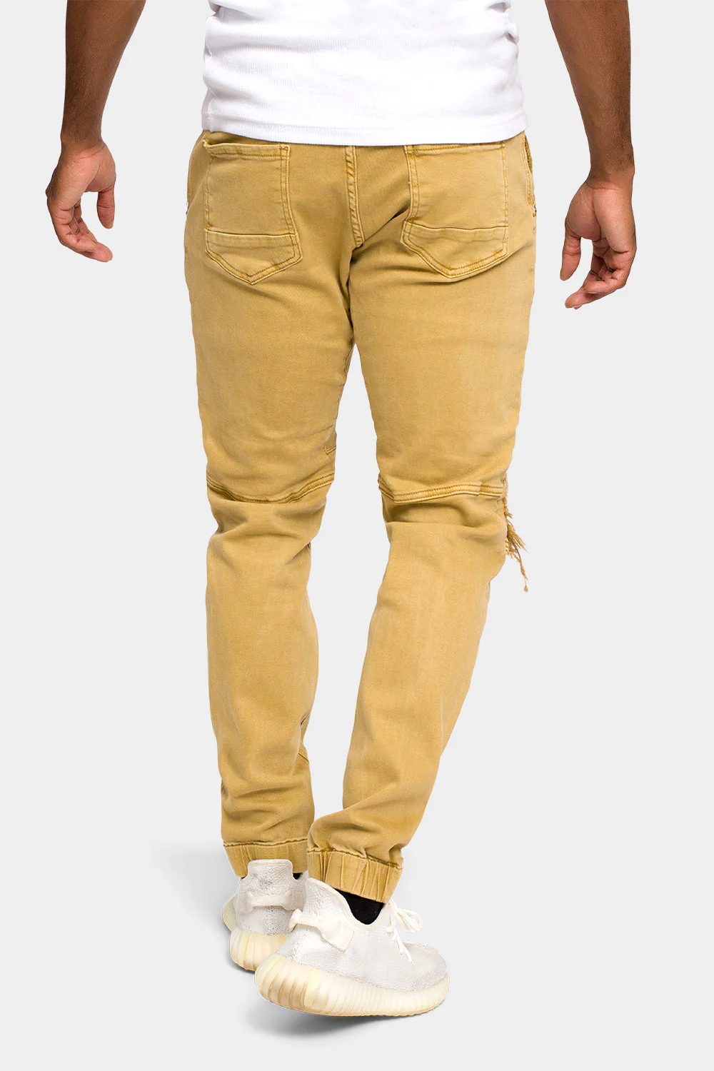 Distressed Ribbed Cuff Jeans - Image 11