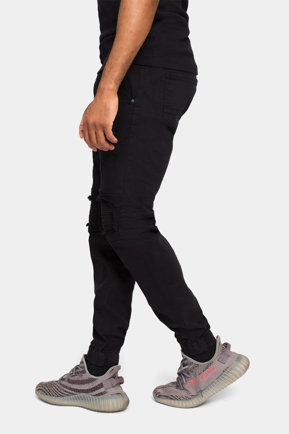 Distressed Ribbed Cuff Jeans - Image 15