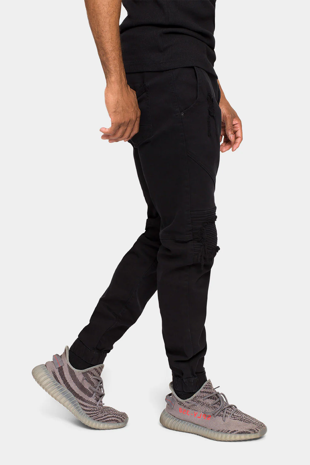 Distressed Ribbed Cuff Jeans - Image 17