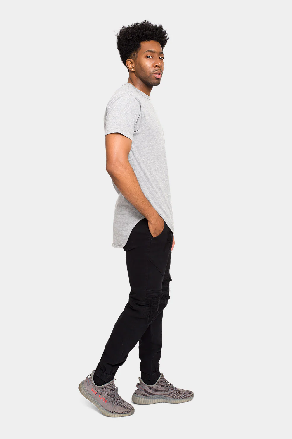 Distressed Ribbed Cuff Jeans - Image 19